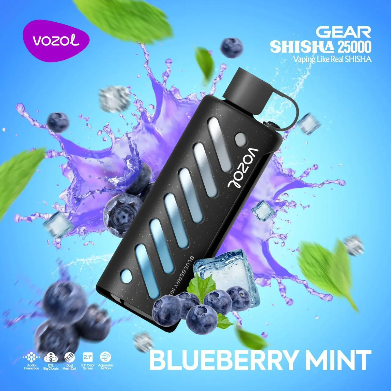 Vozol Blueberry Mint 25.000 Çekim 🍇🌿